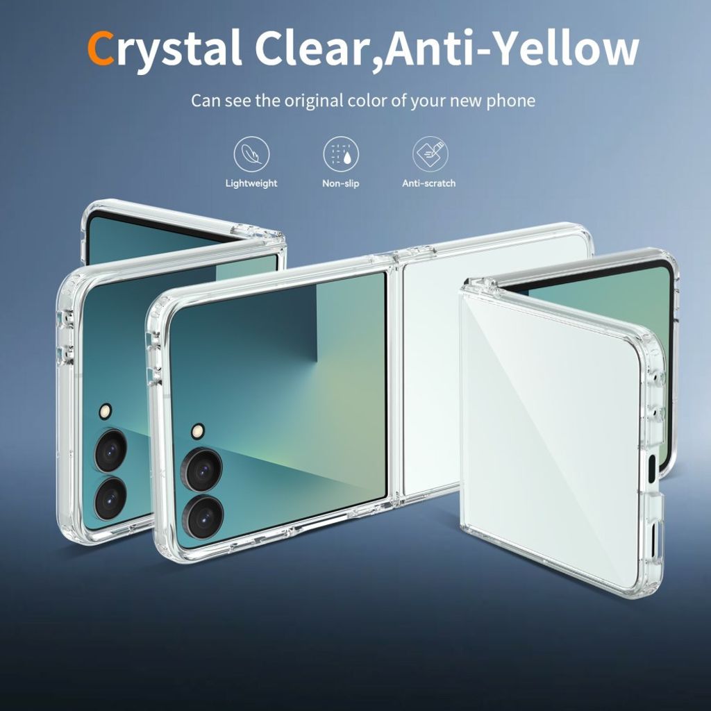 Samsung Galaxy Z Flip8 Cover med akrylbagside - Gennemsigtig