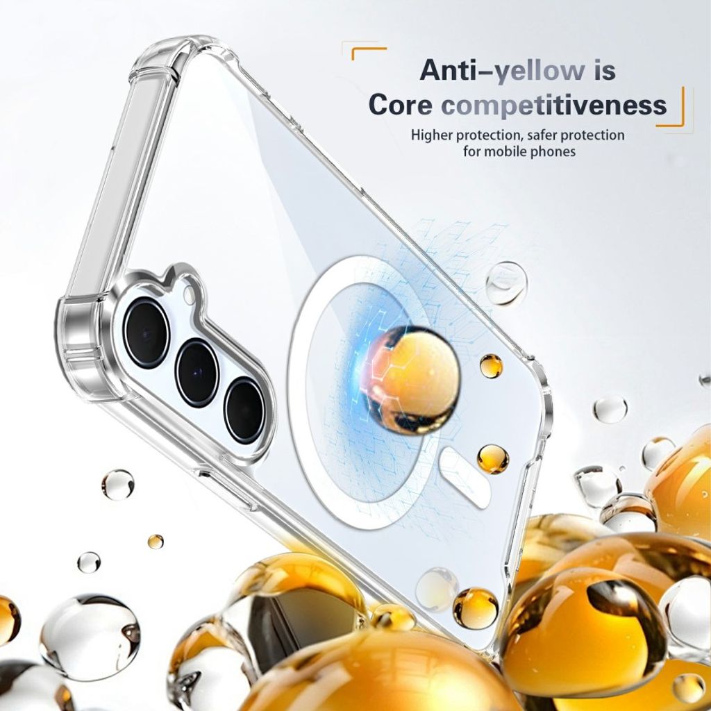 Samsung Galaxy S26 FE/S25 FE MagSafe Stötsäkert Skal - Transparent