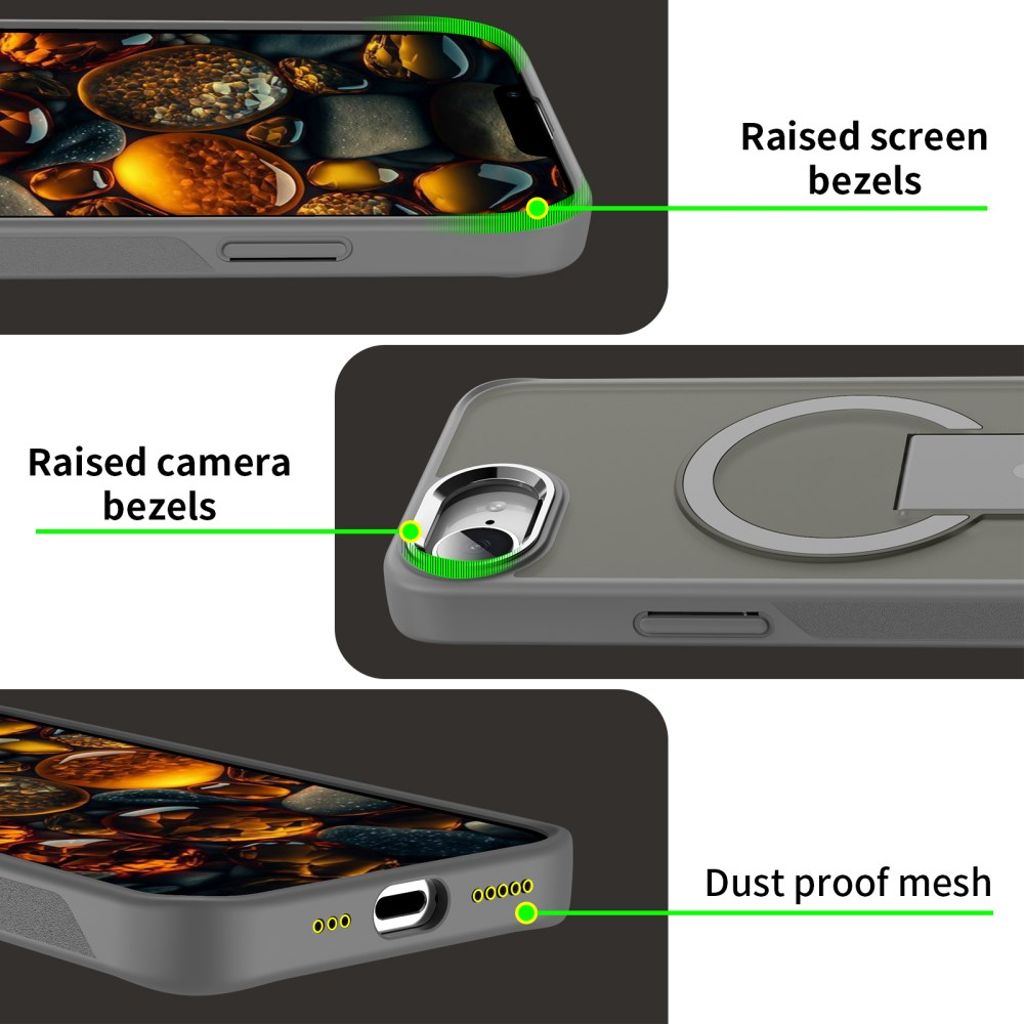 iPhone 16e Skal MagSafe-kompatibel Stativ – Guld