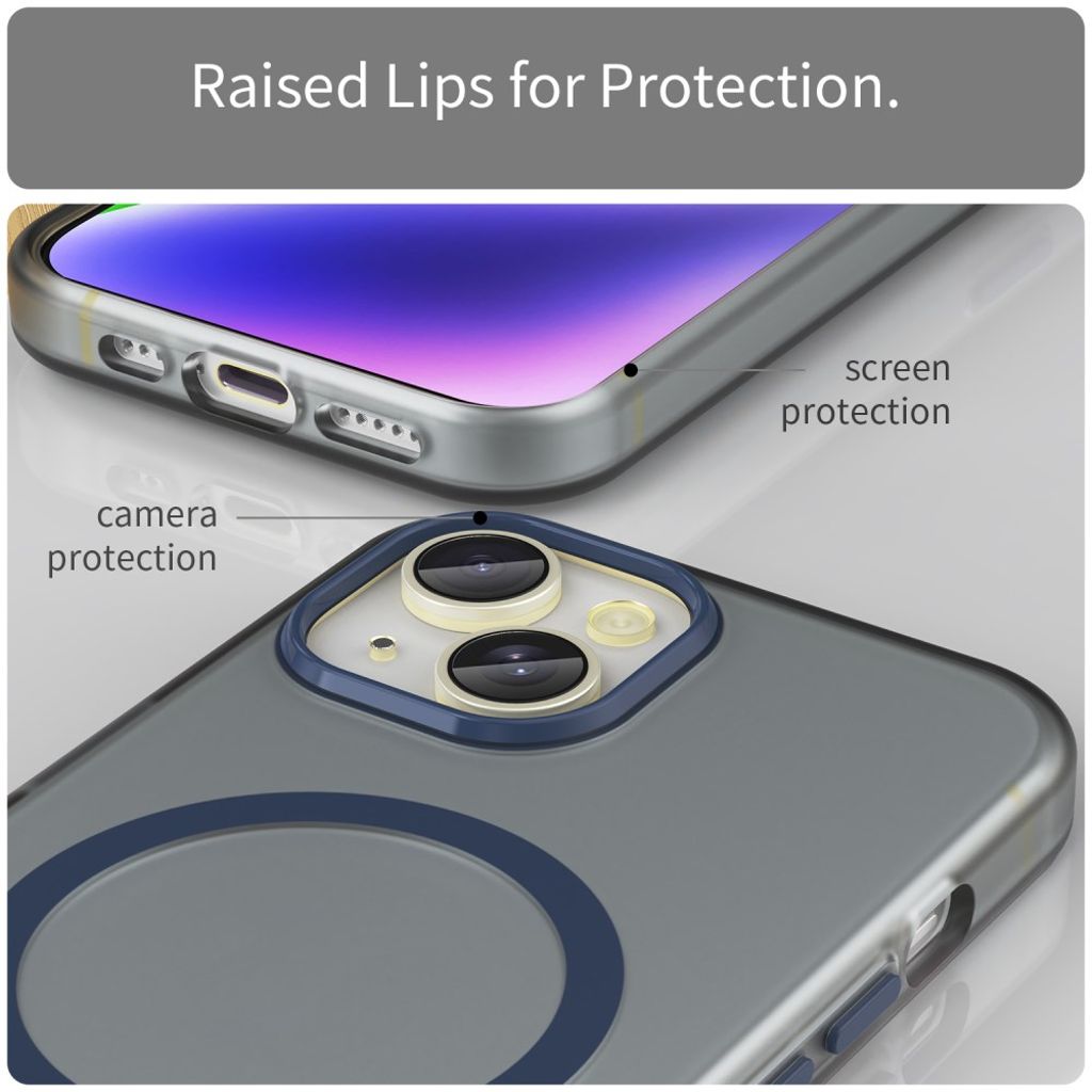 iPhone 13 MagSafe-yhteensopiva Kuori - Tummansininen