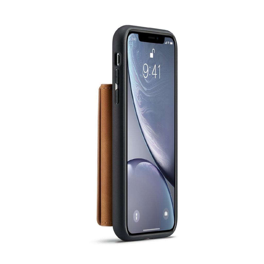 DG.MING iPhone XS Max Pungcover Stødsikker Stativ - Brun