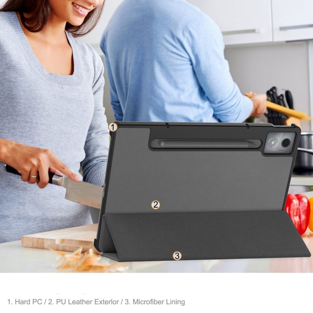 Lenovo Idea Tab Pro Kotelo, jalusta - harmaa