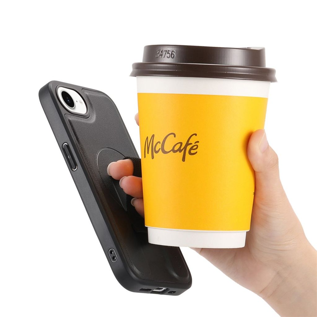 CASENEO iPhone 16e Magnetisk Lommeboketui RFID Blokkerende – Svart