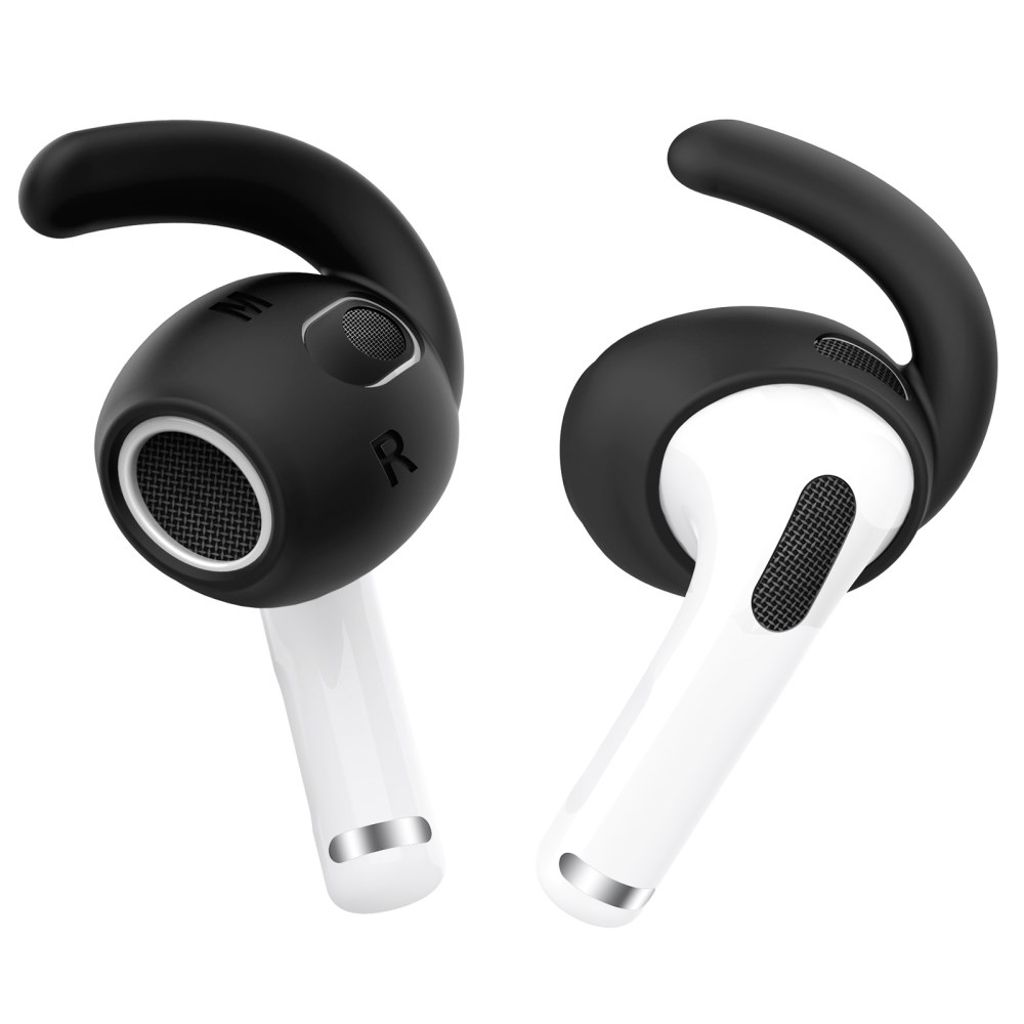 AHASTYLE Apple AirPods Pro 3 Ørekroge 3 Par, størrelse M og Cover - Sort