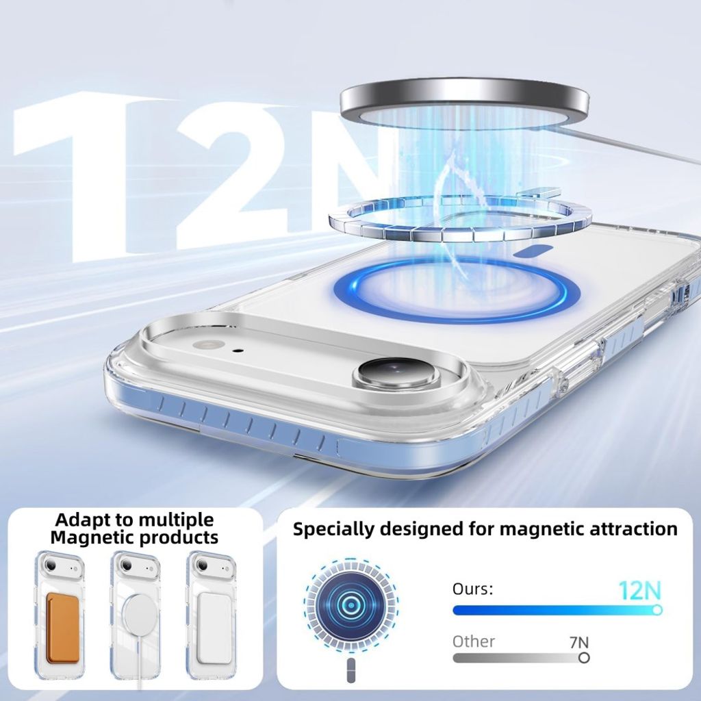 iPhone Air MagSafe kuori akryylitakalla - Sininen