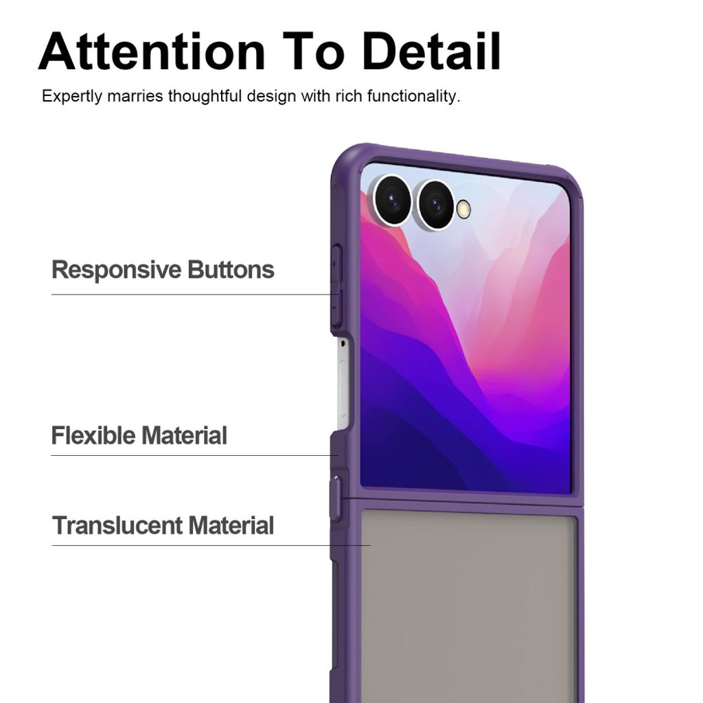 Samsung Galaxy Z Flip8 Matteret Cover - Lilla