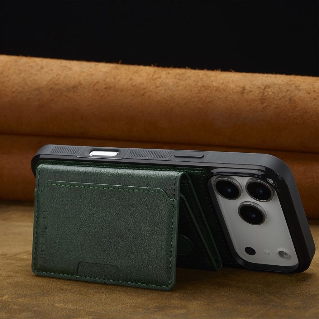 LC.IMEEKE iPhone 17 Pro Max MagSafe cover med pung - Grøn