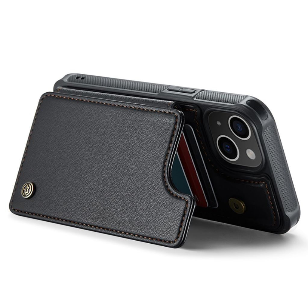 CASEME iPhone 14 Plus Lommebokdeksel RFID-blokkerende Kortholder - Svart