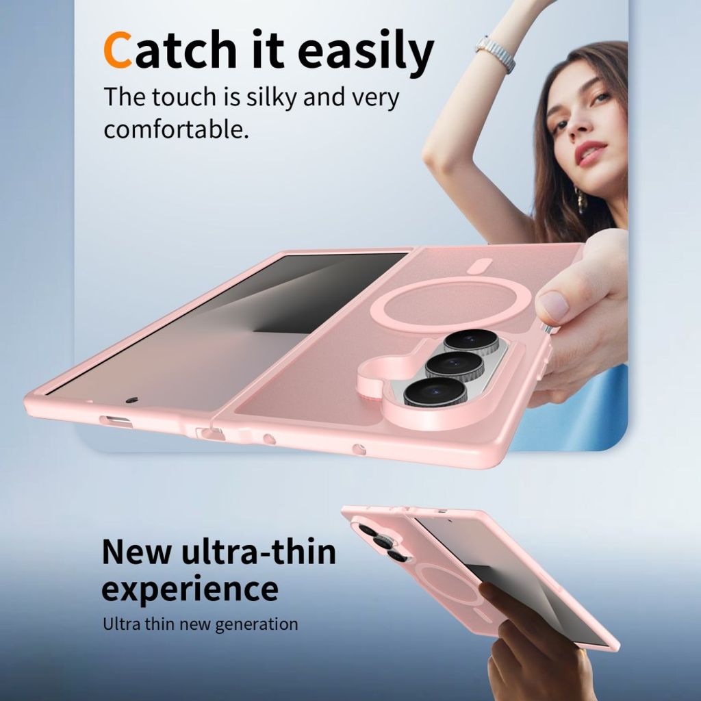 Samsung Galaxy Z Fold8 Ultra MagSafe cover med akrylbagside - Lyserød