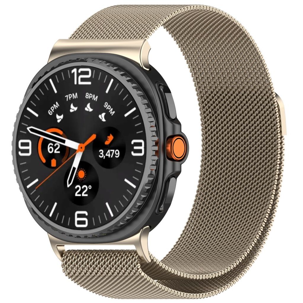 Samsung Galaxy Watch9 Milanesisk magnetisk klokkerem i rustfritt stål - Starlight