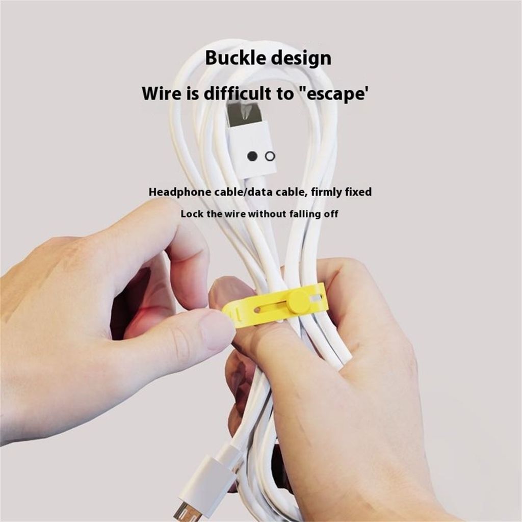 Silikonkabelholder, 80 mm – svart