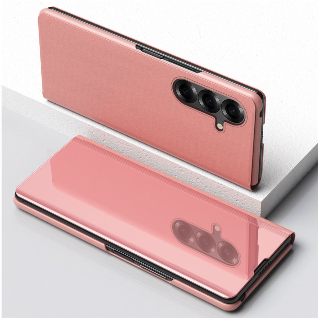 Samsung Galaxy Z Fold7 5G Fodral med genomskinlig vy - Roséguld