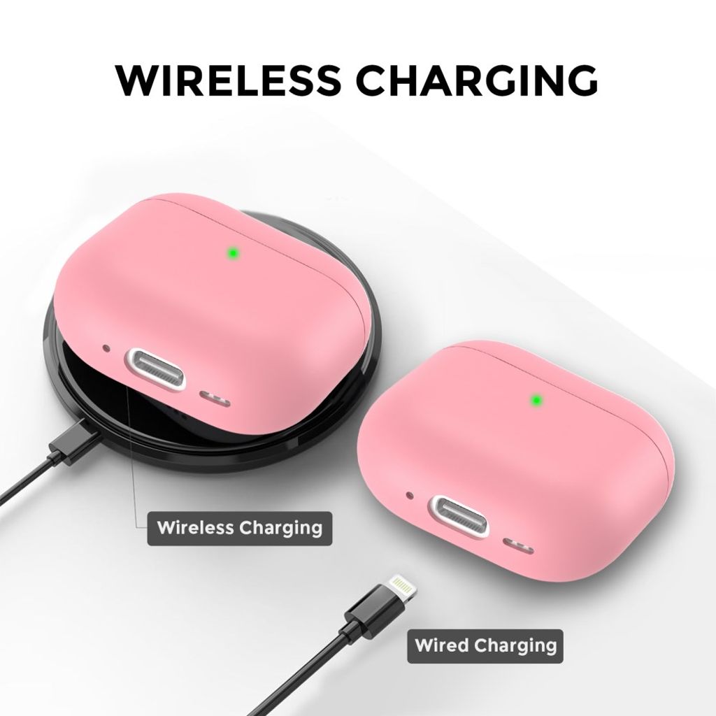 AHASTYLE Apple AirPods 4 Silikonskal Stötsäker - Rosa