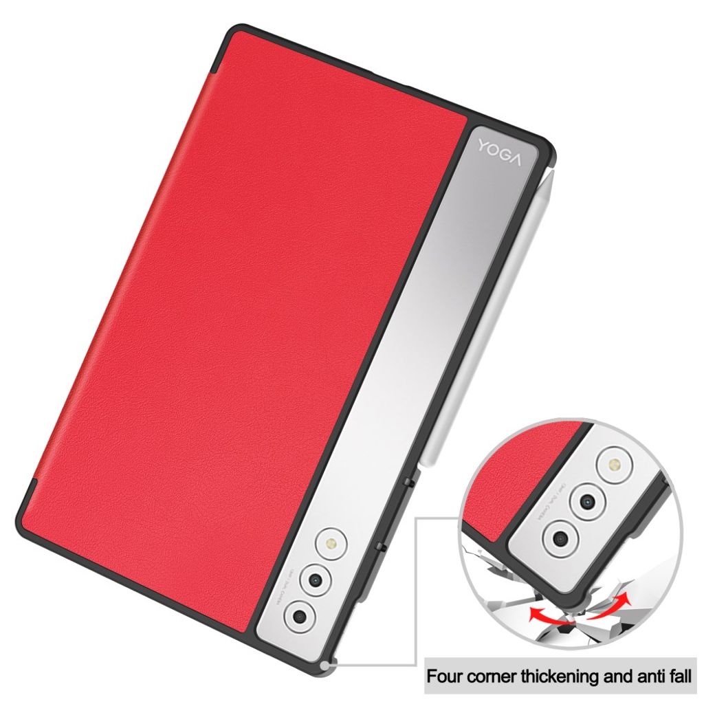 Lenovo Yoga Tab Plus Kotelo, jalusta - punainen