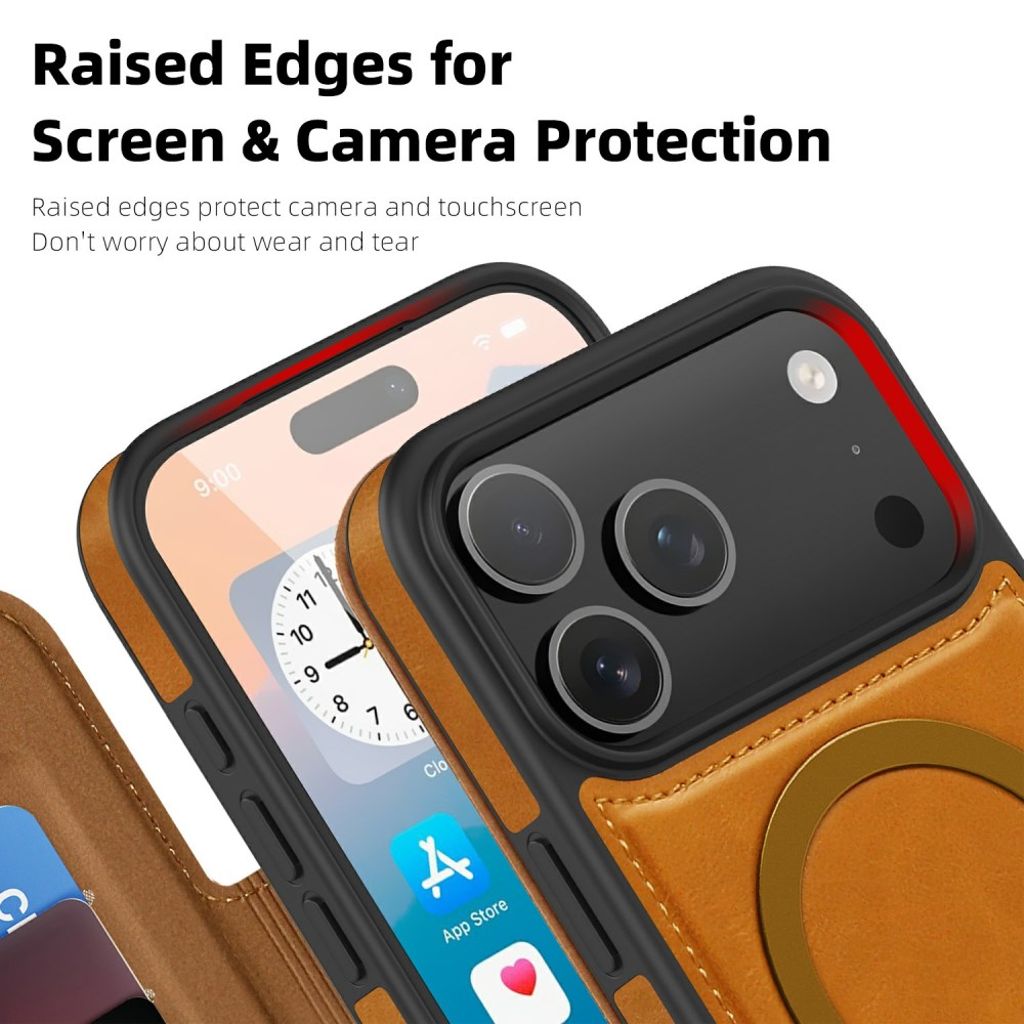 iPhone 17 Pro MagSafe Cover with Card Slots - Brown