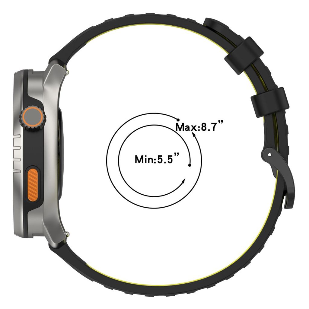 Xiaomi Watch S4 / Keep Watch Pilot 1 Urrem, 22mm - Mørkegrå / Beige