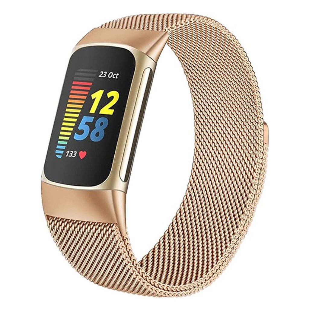 KALEBOL Fitbit Charge 6/5 Klokkereim i rustfritt stål - Gull