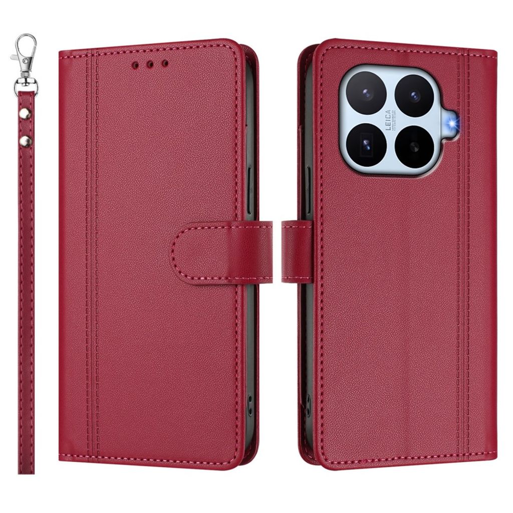 Xiaomi 17T Lompakkokotelo käsihihnalla - Punainen