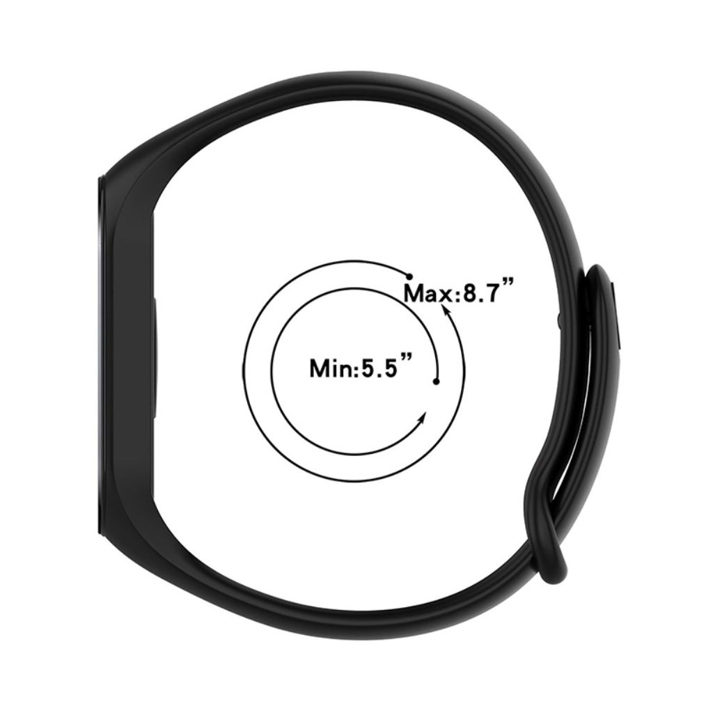 Xiaomi Mi Band 7/6/5 TPU-kellonranneke - Musta