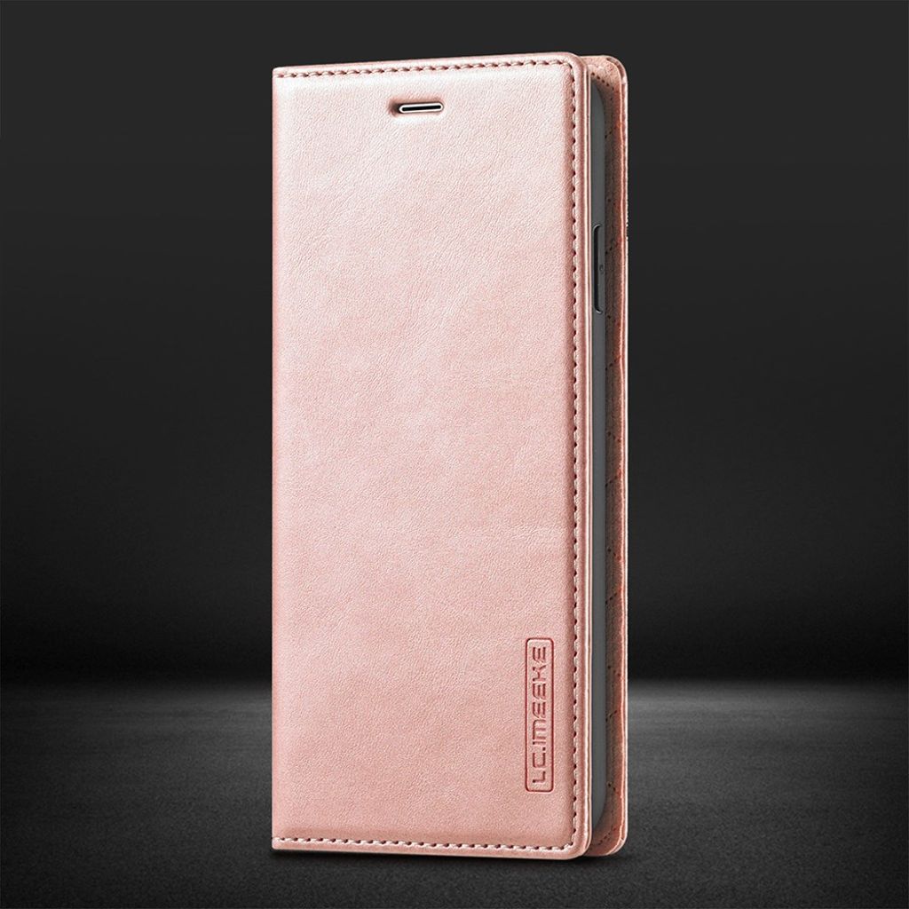 LC.IMEEKE iPhone X/XS Lompakkokotelo Jalustalla – Ruusu Kultaa