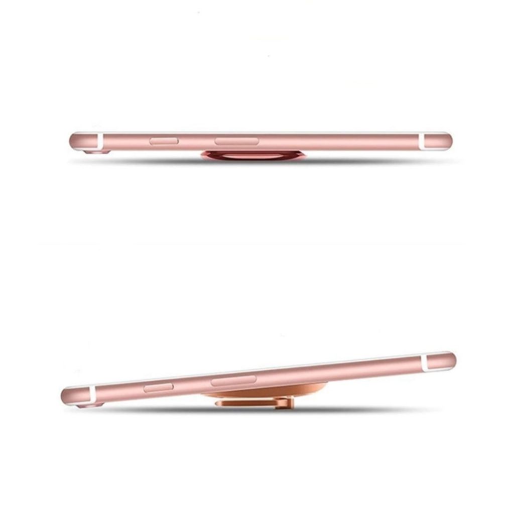 Magnetic ring holder for phone with kickstand – rose gold