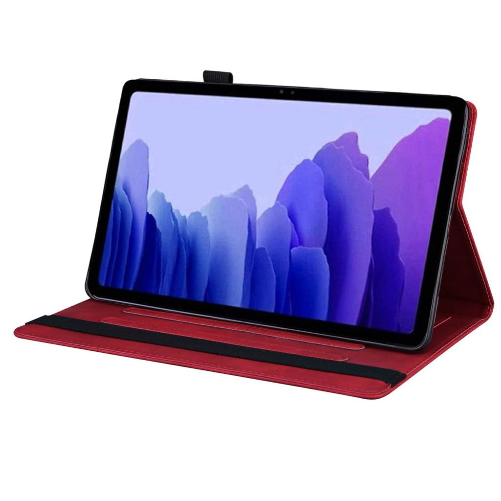 Samsung Galaxy Tab S12 Plus Folio flip cover med kortlommer - Rød