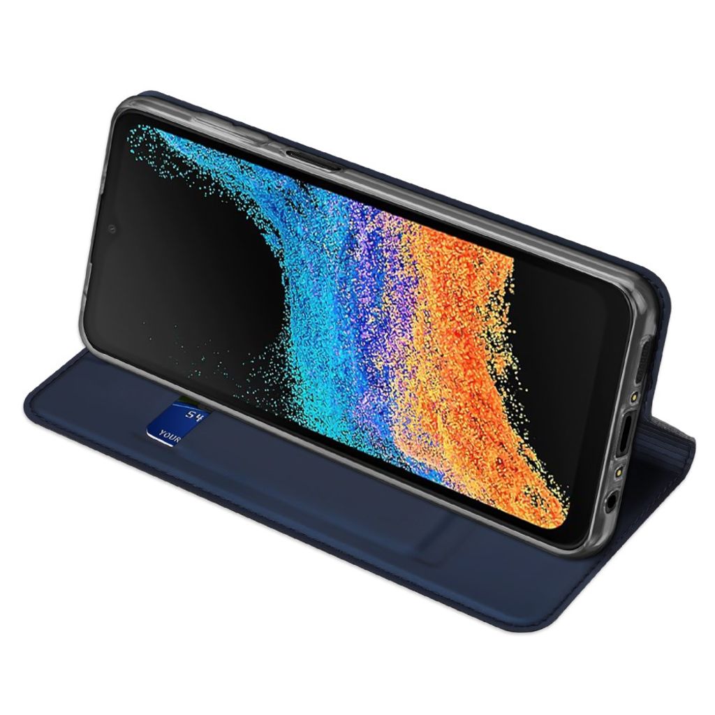 DUX DUCIS mobiletui med kortlomme for Samsung Galaxy XCover7 Pro – blå