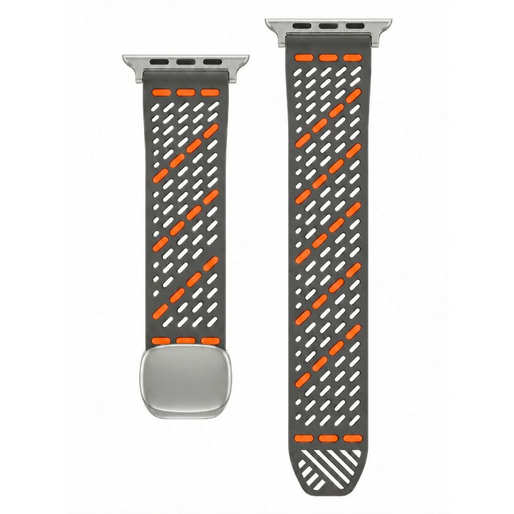 Apple Watch 42 / 41/ 40 / 38mm Klockarmband i Silikon - Mörkblå/Svart