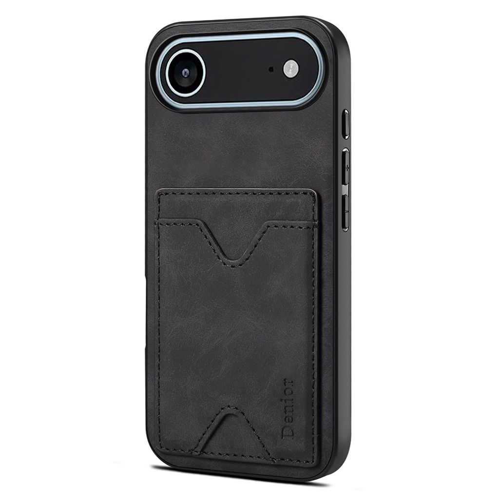 DENIOR iPhone Air Kuori jalustalla - Musta