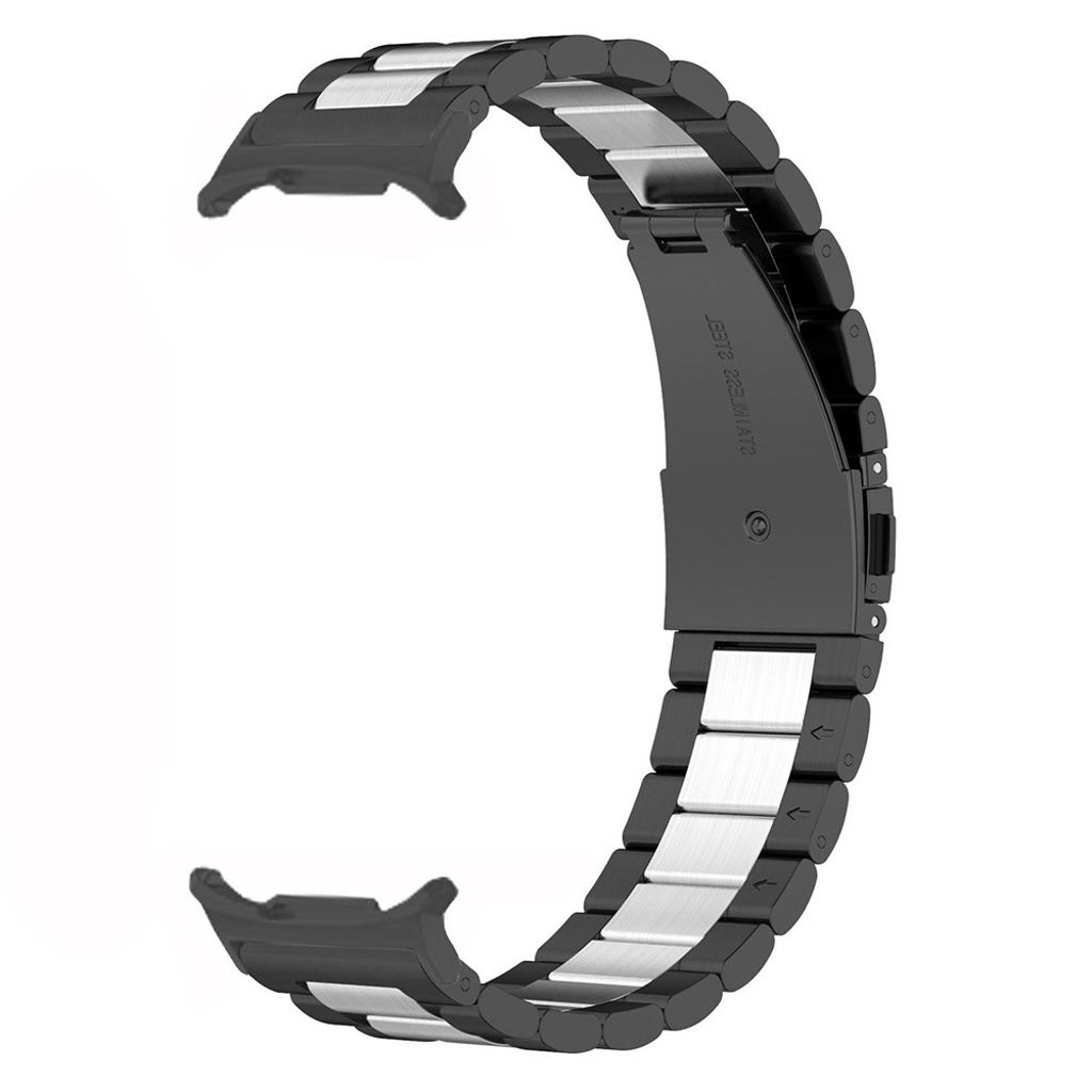 Samsung Galaxy Watch8 -kellonranneke ruostumattomasta teräksestä – musta/hopea