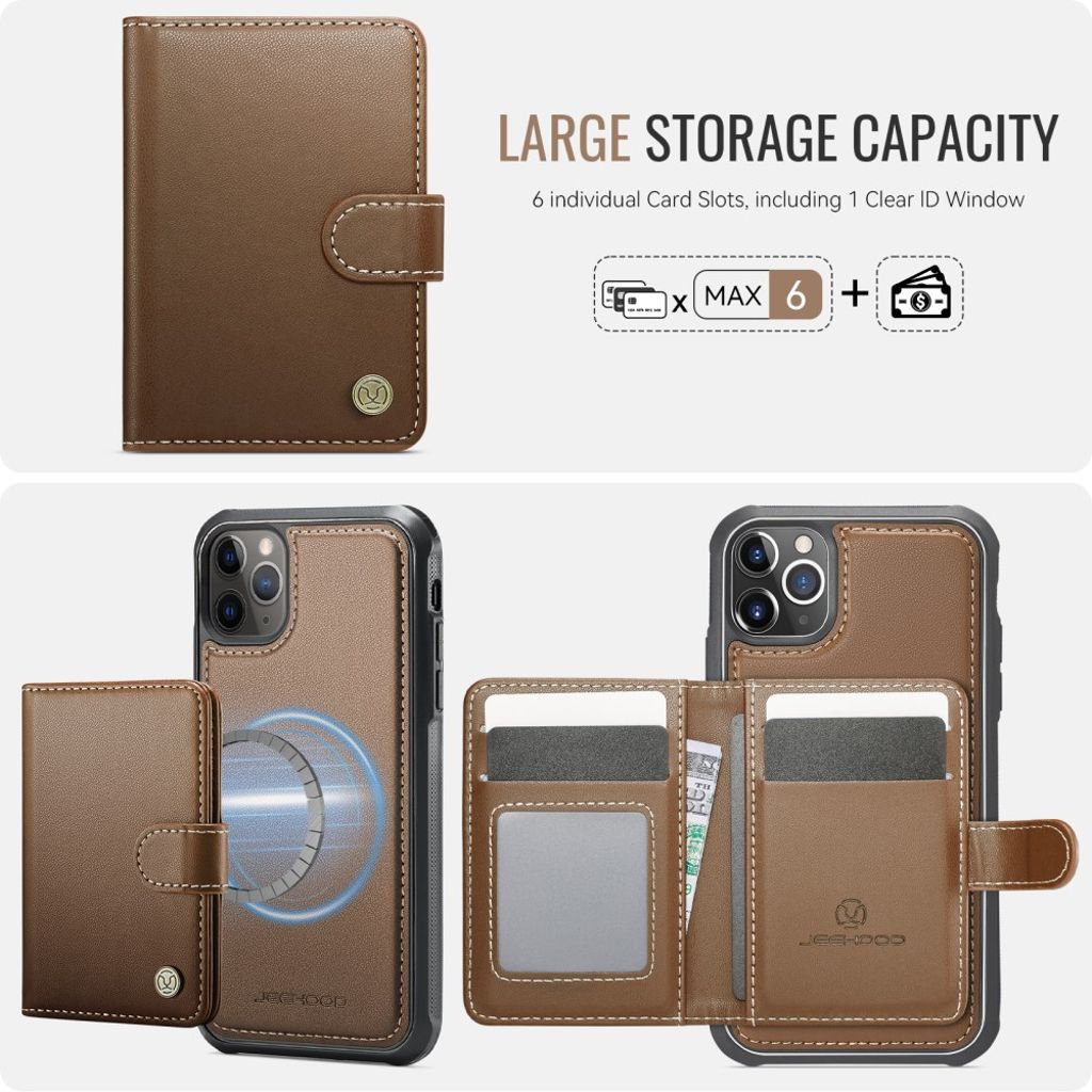 JEEHOOD iPhone 11 Pro Cover med MagSafe - Brun
