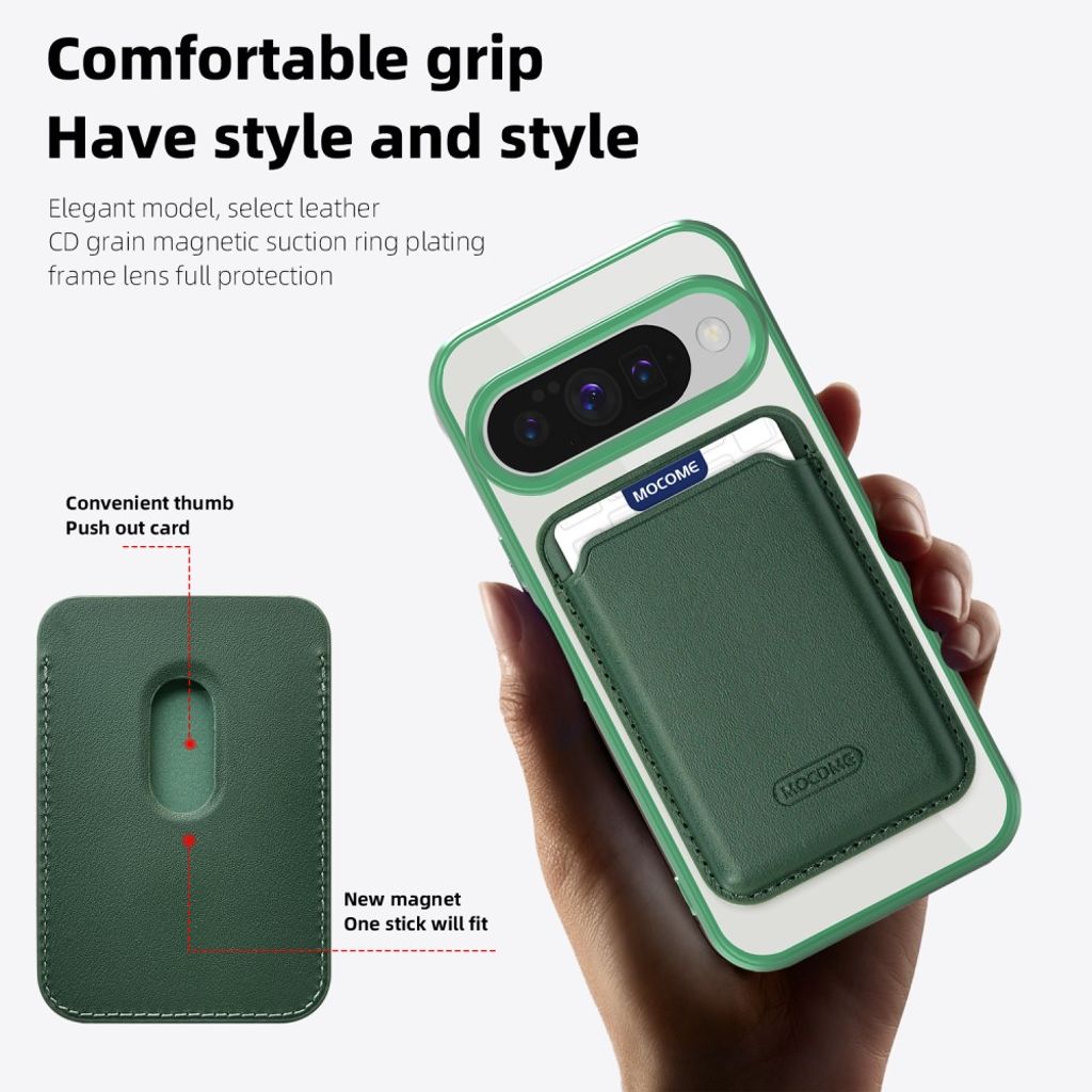 Google Pixel 10 / 10 Pro Case with Wallet - Green