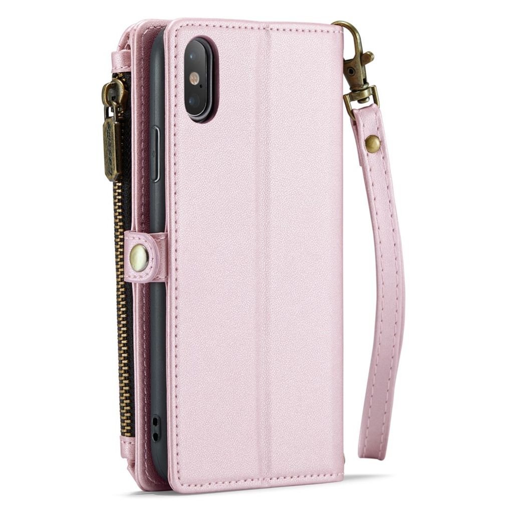 iPhone XS Max CaseMe C36 Pungetui RFID-blokerende - Lyserød