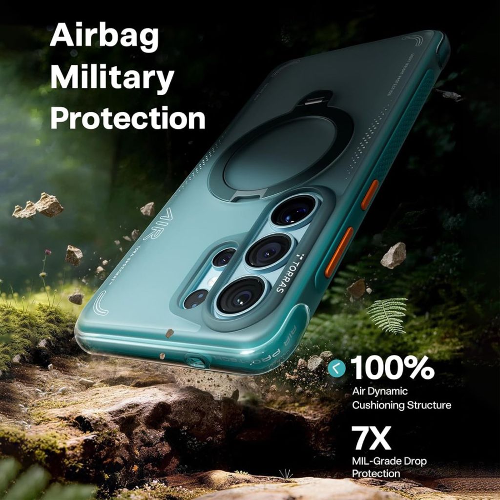 TORRAS Samsung Galaxy S26 Ultra Kuori MagSafe-yhteensopiva Jalusta - Vihreä