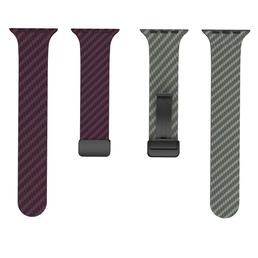Apple Watch 49 / 46 / 44 / 42mm Klockarmband kolfibertextur - Lila