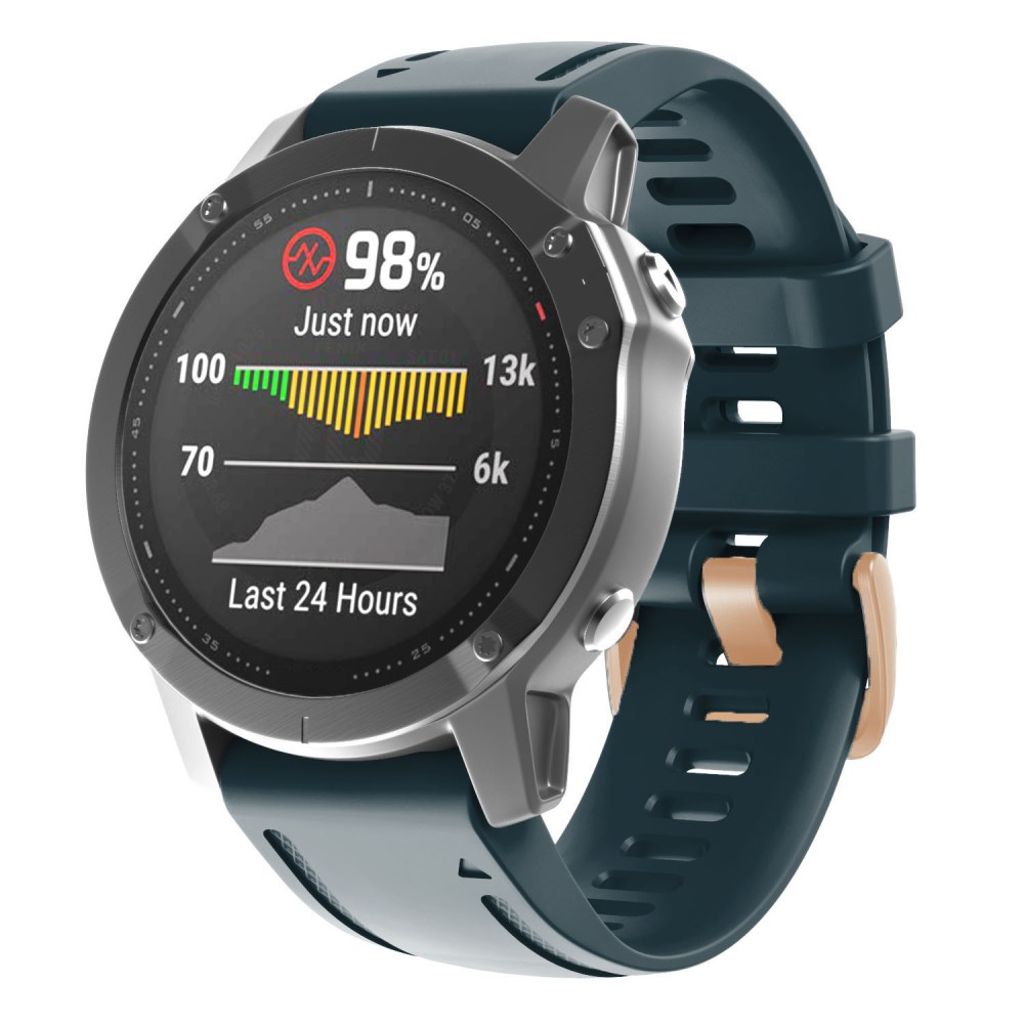 Garmin Fenix ​​​​7S/6S/5S/Instict 2 etc. Silicone Watch Strap - Blue