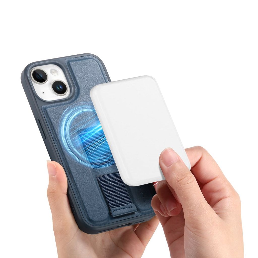 CASENEO iPhone 15 Plus/14 Plus MagSafe-deksel med håndgrep - Blå