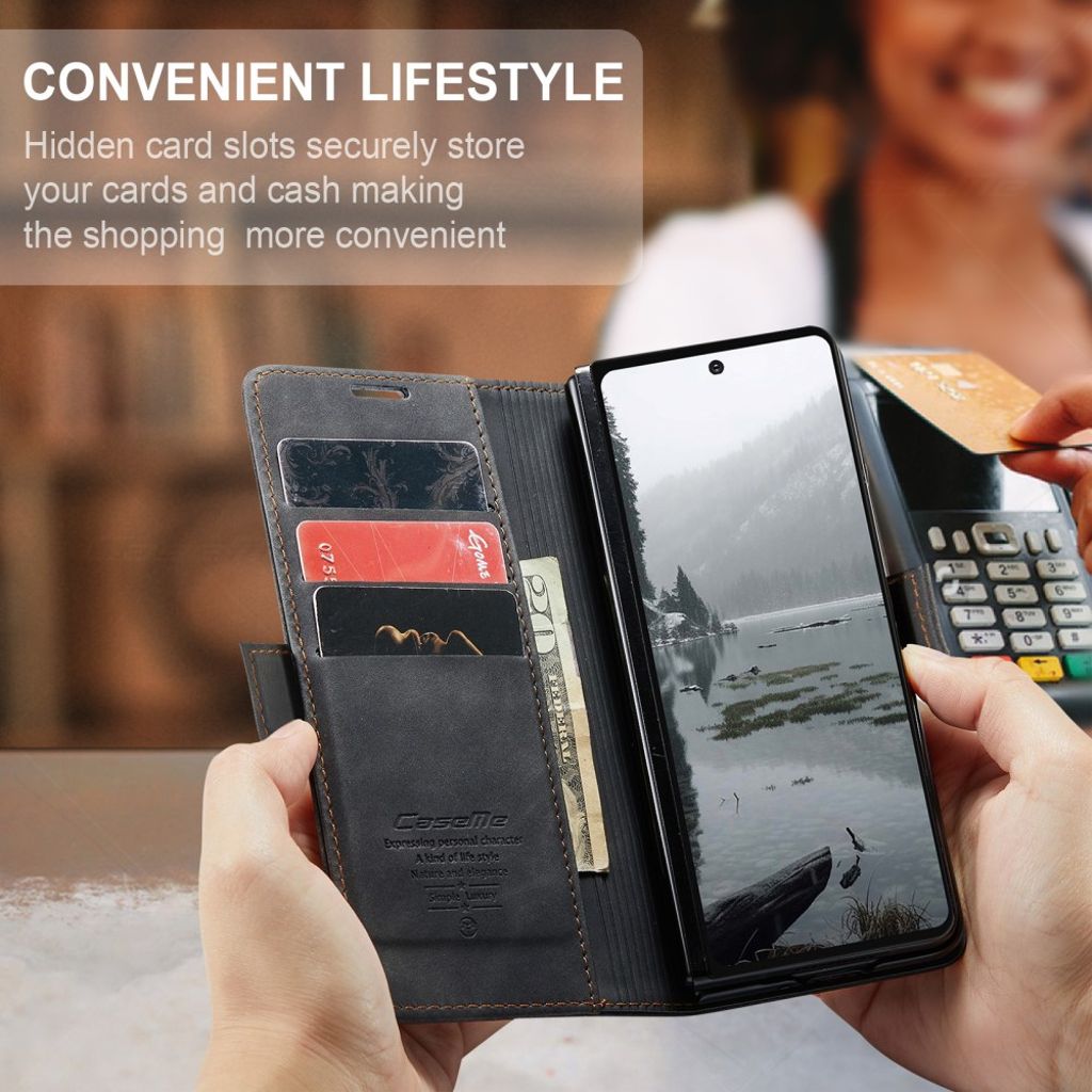 CASEME Samsung Galaxy Z Fold7 5G Plånboksfodral - Svart