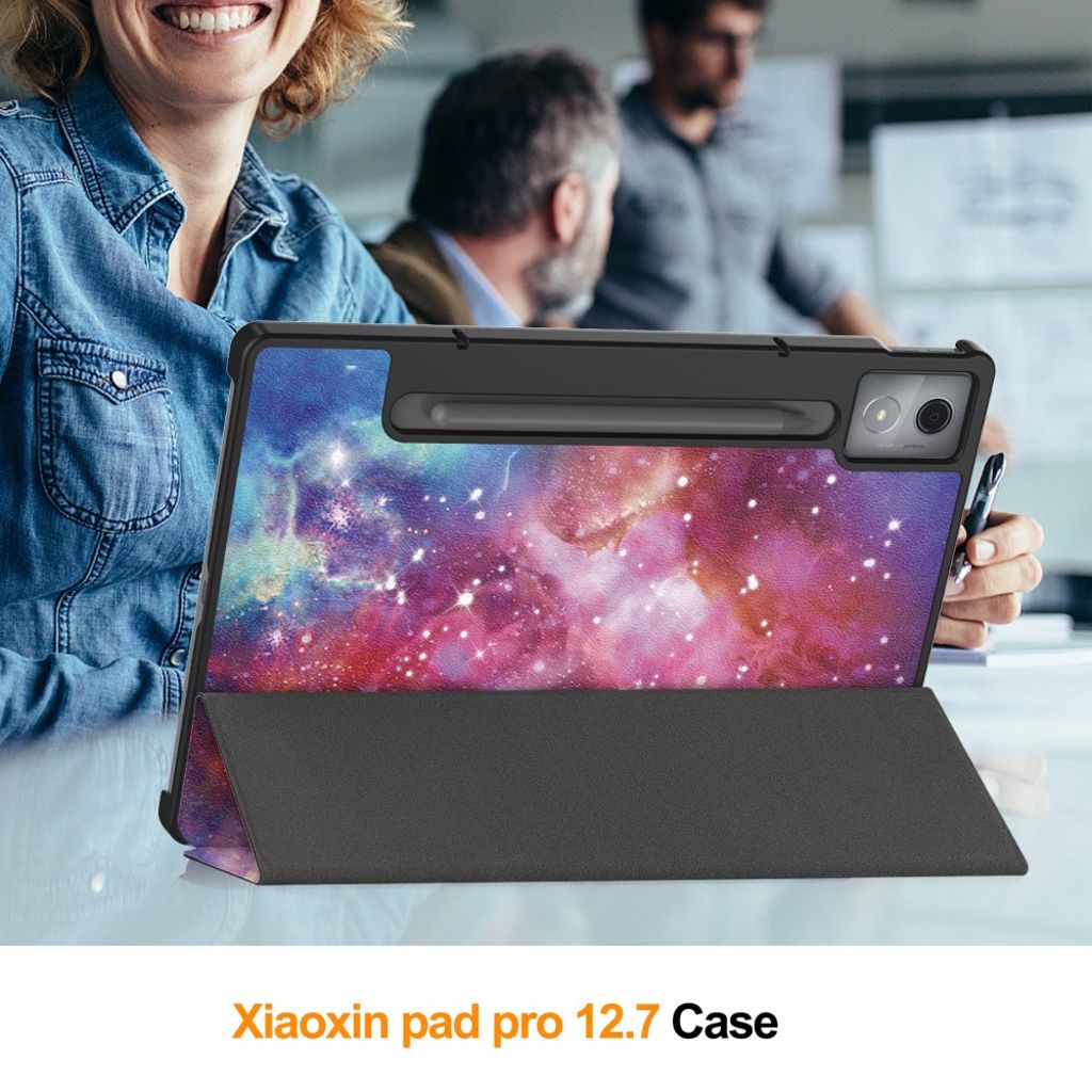 Lenovo Idea Tab Pro Etui med Stativ og Mønsterdesign – Lilla