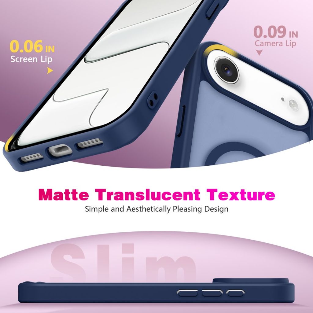 iPhone Air MagSafe Kuori Iskunkestävä - Tummansininen