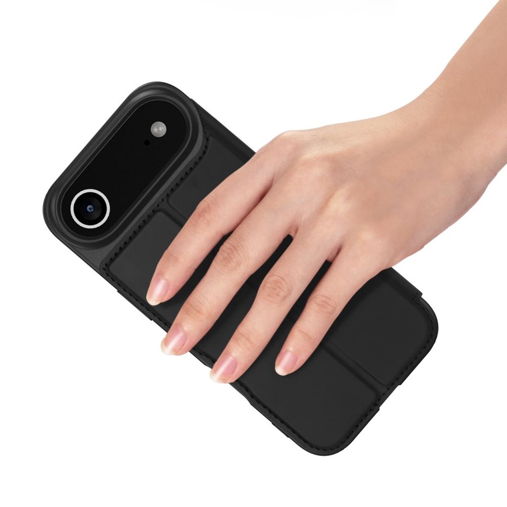 DUX DUCIS iPhone 17 Air Kotelo Jalustalla - Musta