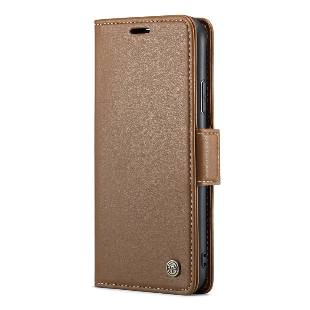 CASEME iPhone XS Max Pungetui m. 3 Kortplads & RFID-blokering – Brun
