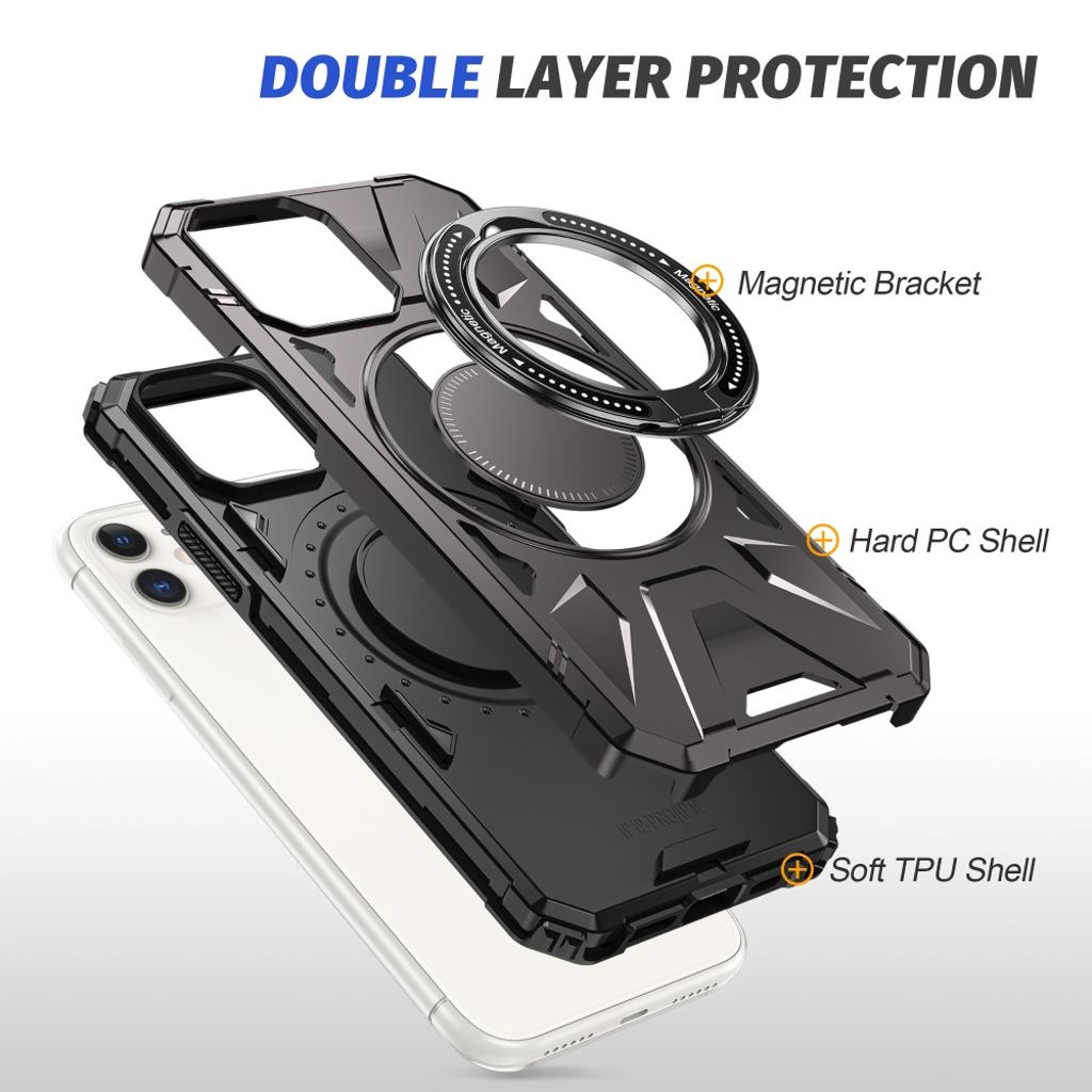 iPhone 11 Skal med Stativ - Grå