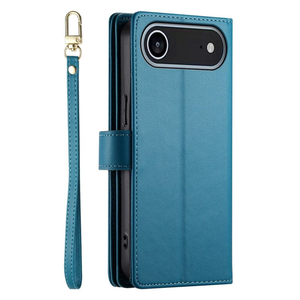 iPhone 17 Air Plånboksfodral med Bärrem - Blå