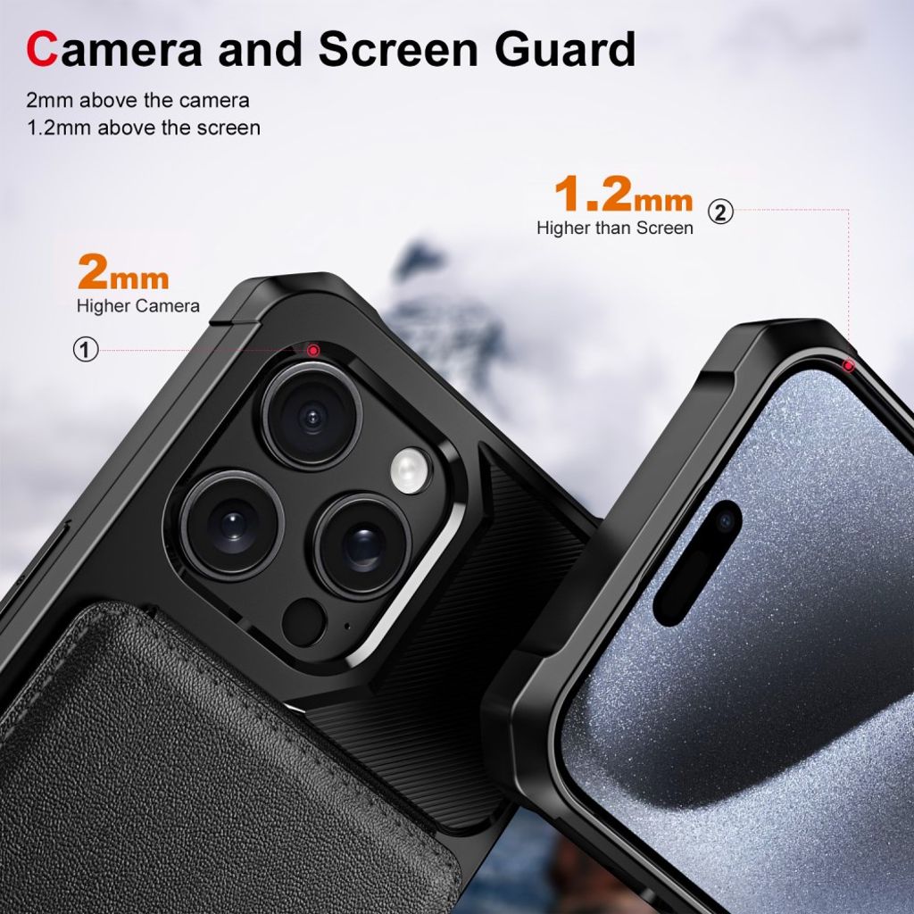 iPhone 14 Pro Plånboksskal Korthållare/Stativ – Svart