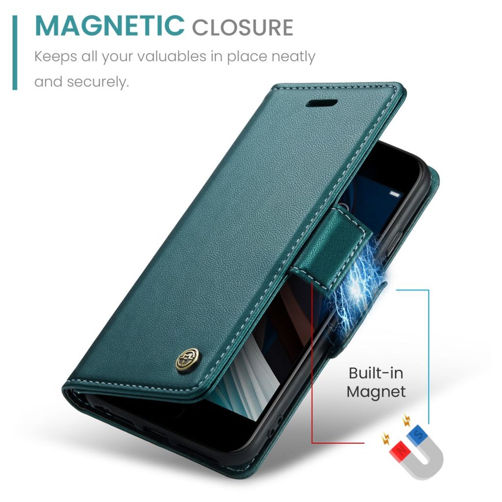 CASEME iPhone 6/6s/7/8/SE 2020/2022 Fodral med Kortfack - Grön