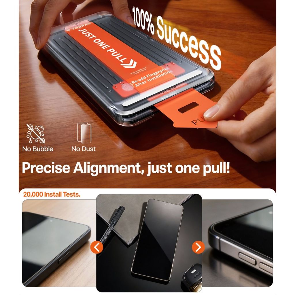 TORRAS Samsung Galaxy S26 Ultra Skjermbeskytter Herdet Glass HD - Gjennomsiktig