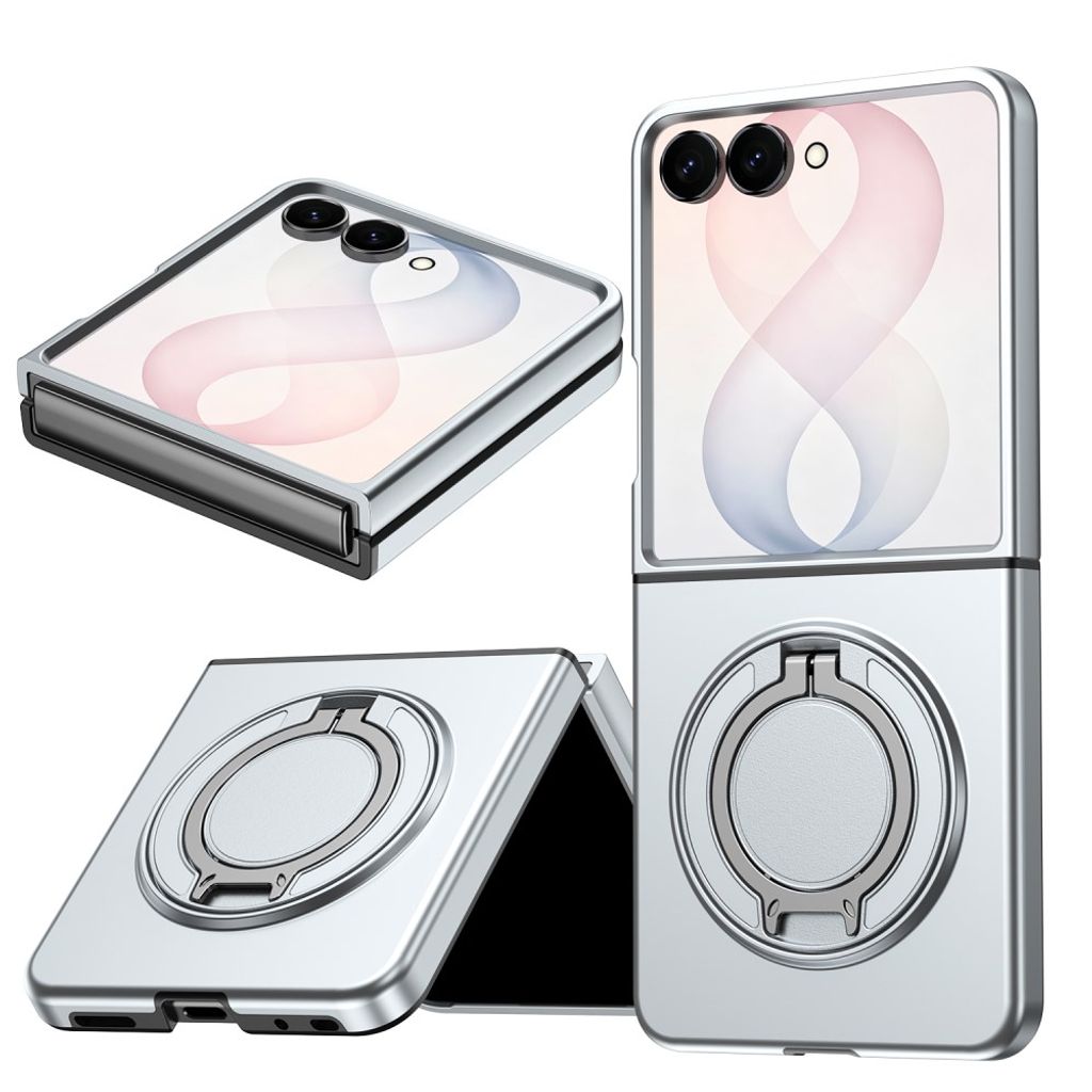 Samsung Galaxy Z Flip8 MagSafe kuori rengasjalustalla - Harmaa
