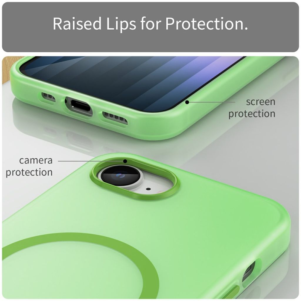 iPhone 16e Case MagSafe Compatible Slim TPU+PC – Green