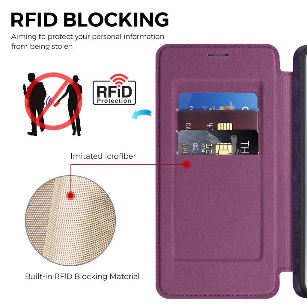 Samsung Galaxy S26 Plus MagSafe Lompakkokotelo - Tummanvioletti